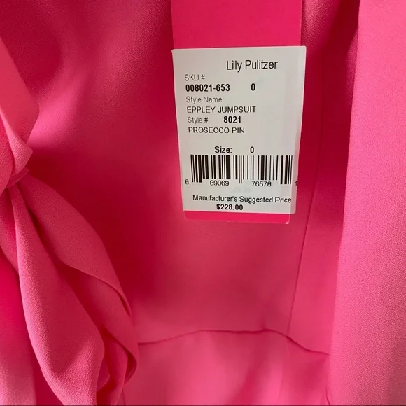 LAST CHANCE TO BUY NWT Lilly Pulitzer Eppley Jumpsuit in Prosecco Pink - Picture 12 of 14